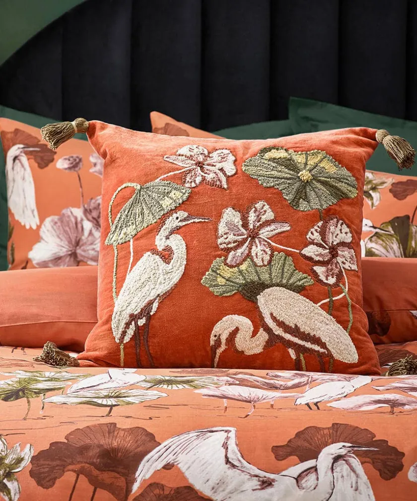 Joe Browns A Herons Haven Cushion- Floral Décor|Animal Décor
