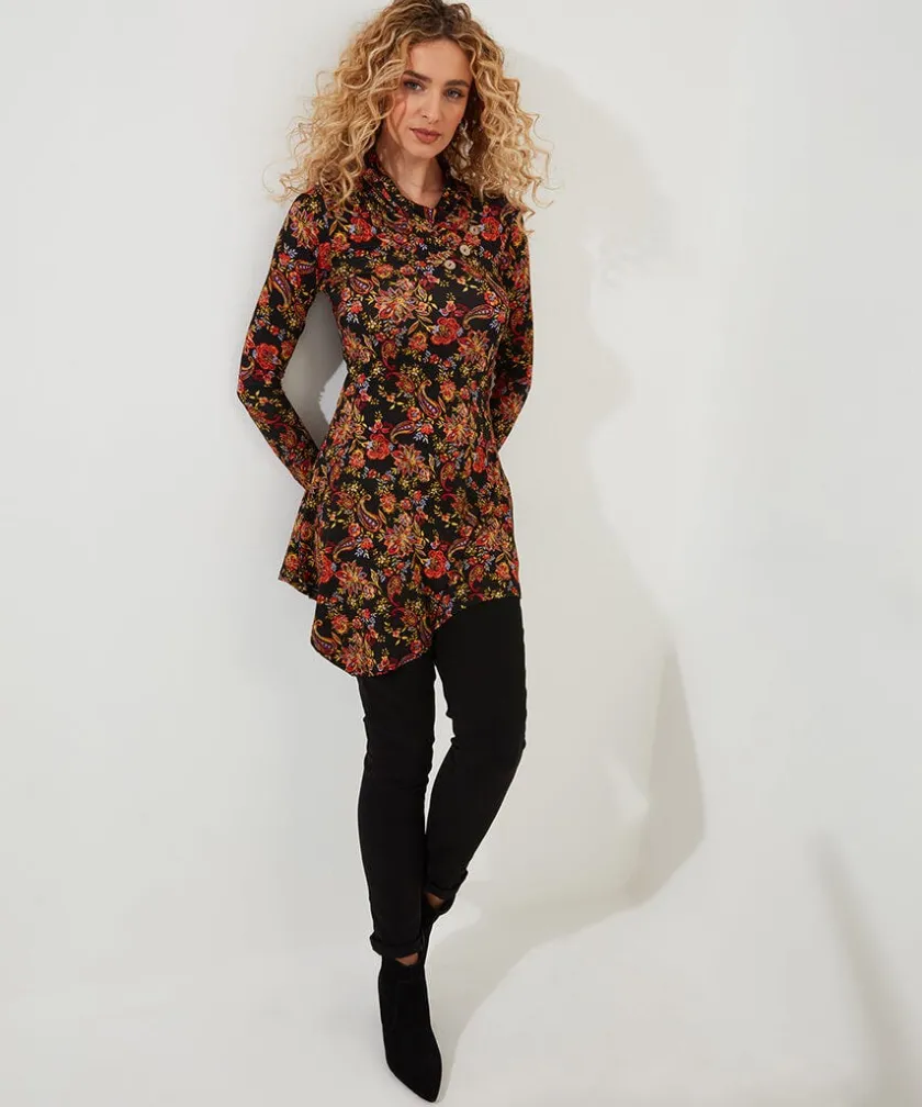 Joe Browns All New Button Printed Jersey Tunic-Women Tops, Tunics & Blouses