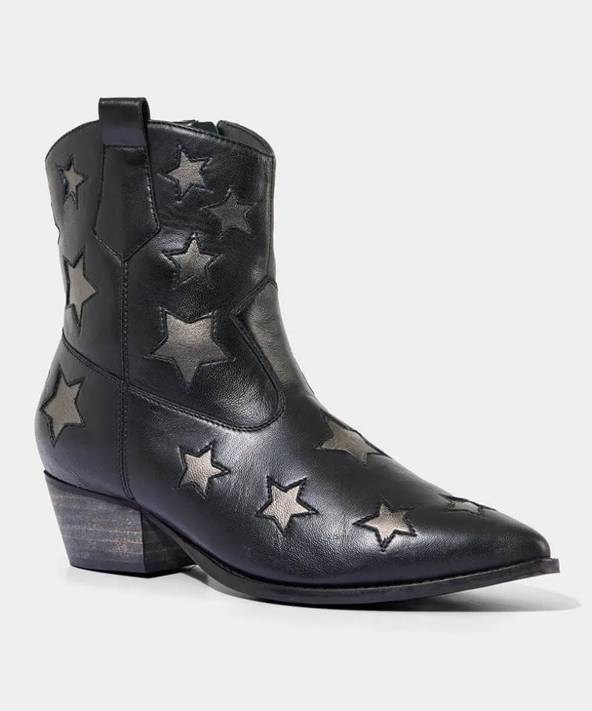 Joe Browns Astraea Leather Western Boots-Women Ankle Boots|Heels