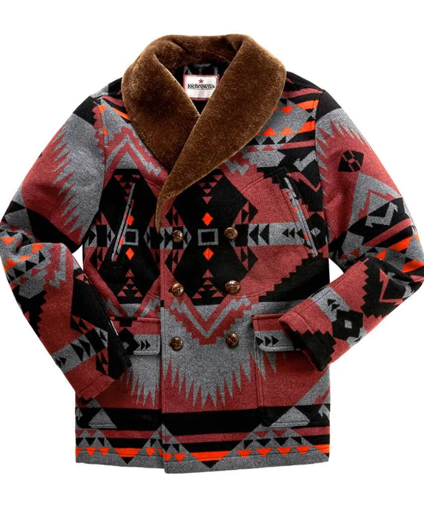 Joe Browns Aztec Fur Collar Coat- Coats & Jackets
