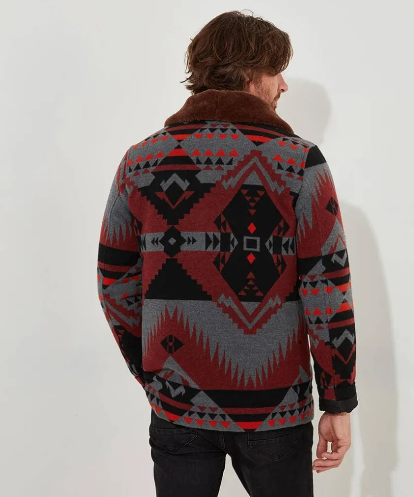 Joe Browns Aztec Fur Collar Coat- Coats & Jackets