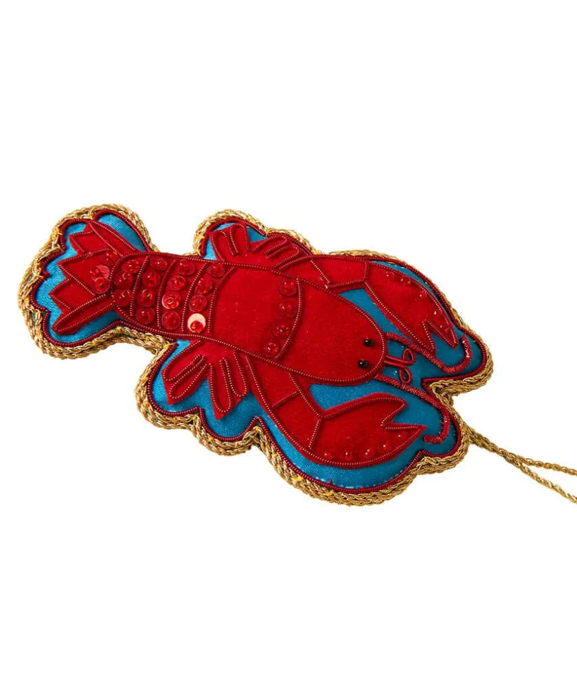 Joe Browns Beautifully Embroide Lobster Christmas Ornament- Home Accessories|Christmas Homeware