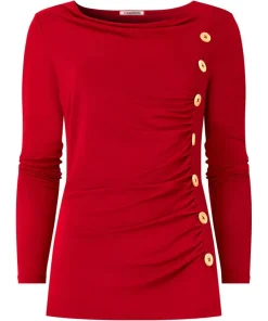 Joe Browns Betsey Button Detail Jersey Top-Women Tops, Tunics & Blouses