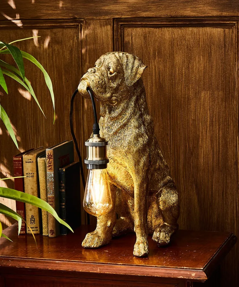 Joe Browns Brilliant Boxer Table Lamp- Lighting & Lamps|Animal Décor