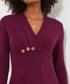 Joe Browns Button Detail Jersey Tunic Top-Women Tops, Tunics & Blouses