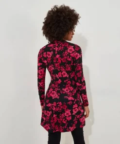 Joe Browns Button Detail Printed Jersey Tunic Top-Women Tops, Tunics & Blouses