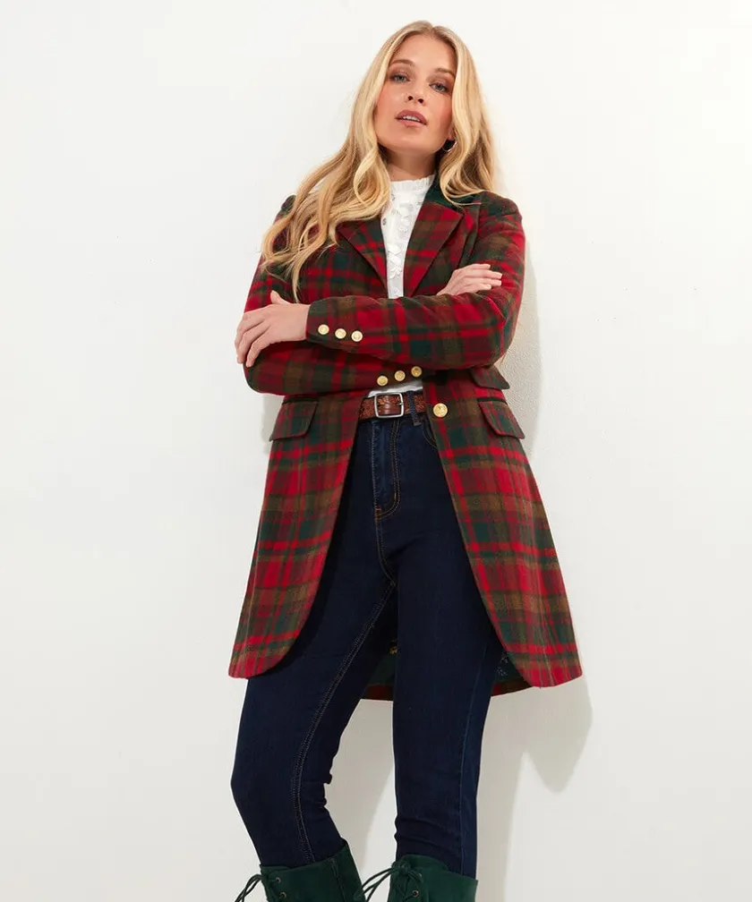 Joe Browns Camilla Checked Longline Coat-Women Blazers|Coats & Jackets