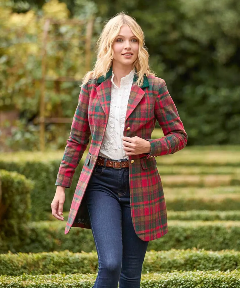 Joe Browns Camilla Checked Longline Coat-Women Blazers|Coats & Jackets