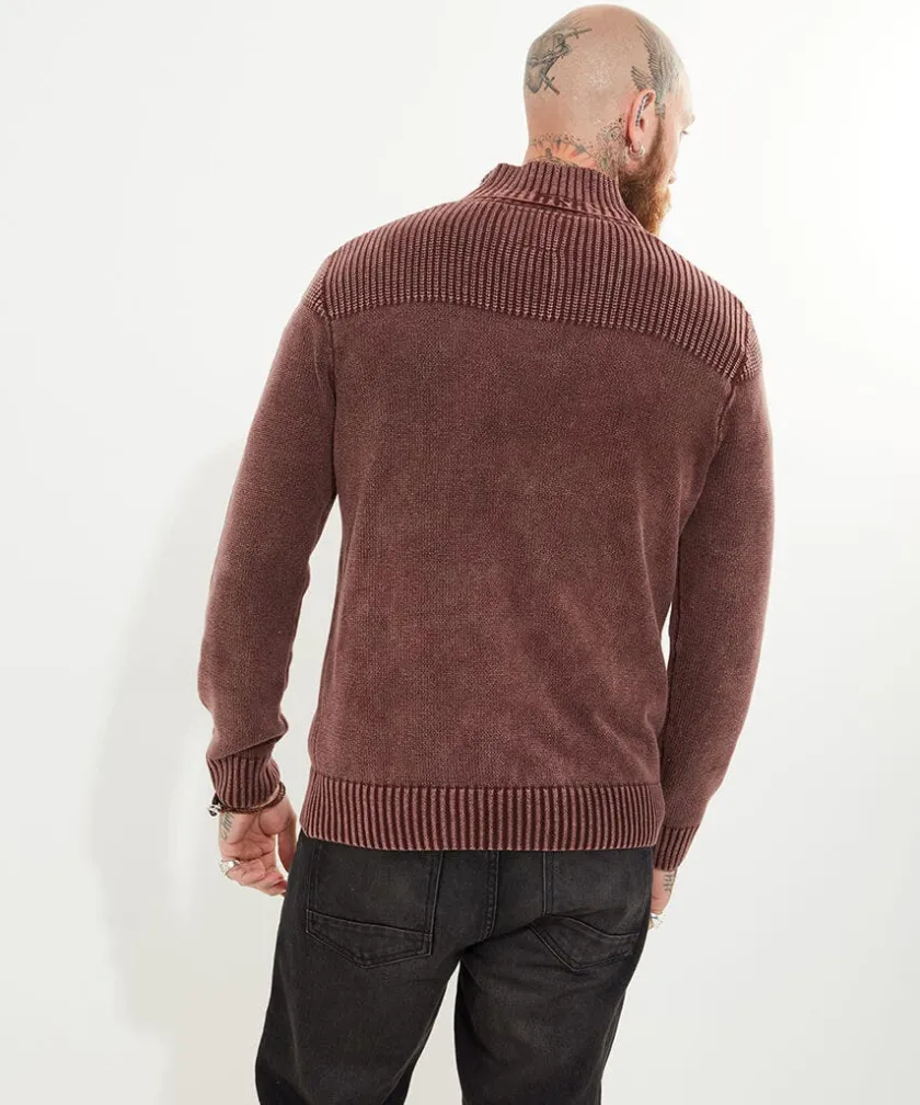 Joe Browns Carefree Washed Funnel Knit- Hoodies & Sweatshirts|Knitwear