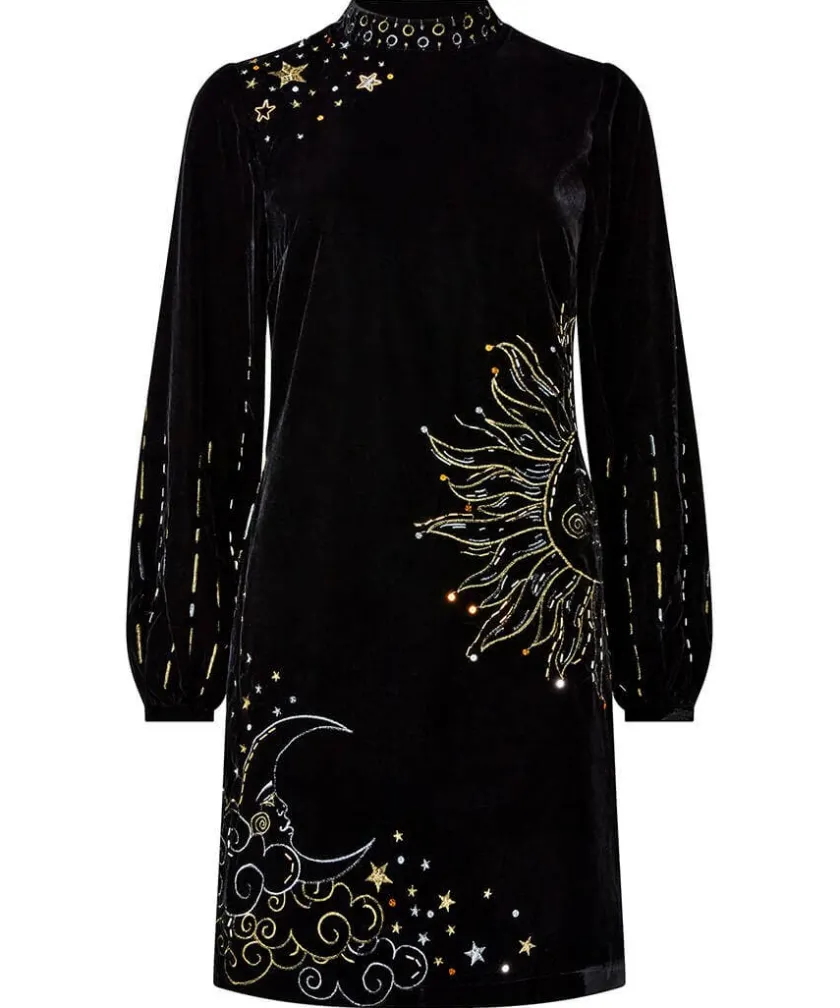 Joe Browns Celestial Skies Velvet Dress-Women Women's Clothing|Dresses