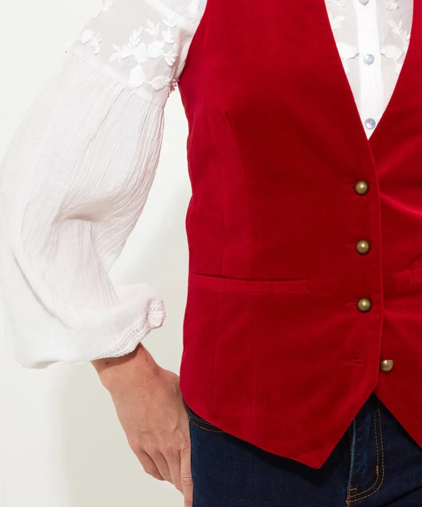 Joe Browns Charming Velvet Waistcoat-Women Women's Clothing|Waistcoats