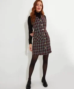 Joe Browns Check Pinafore Dress-Women Dresses