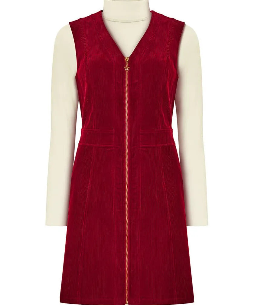 Joe Browns Confident Cord Pinafore Dress-Women Dresses
