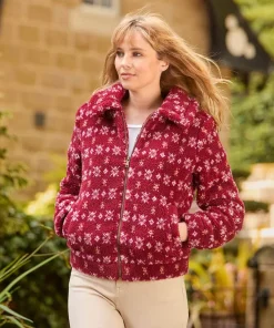 Joe Browns Cosy Cabin Patterned Fleece Jacket-Women Coats & Jackets