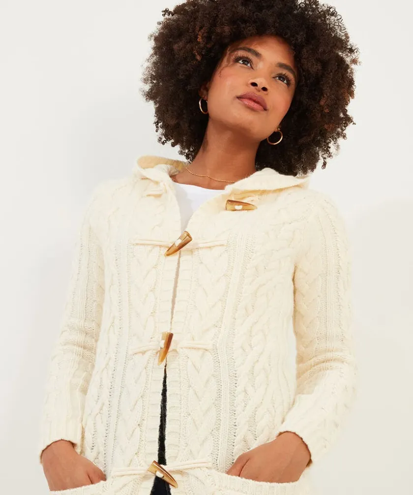 Joe Browns Cosy Cable Hooded Cardigan-Women Knitwear & Cardigans
