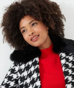 Joe Browns Darling Dogstooth Coat-Women Coats & Jackets