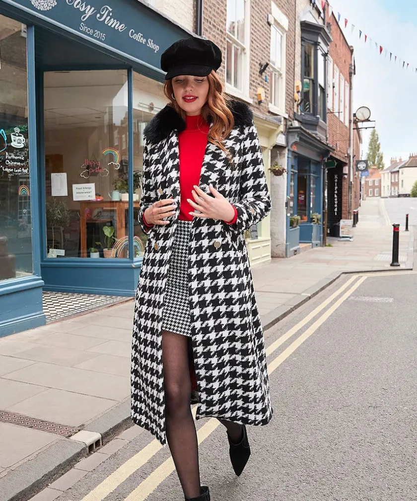 Joe Browns Darling Dogstooth Coat-Women Coats & Jackets