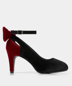 Joe Browns Divine Diva Velvet Bow Shoes-Women Heels|Shoes
