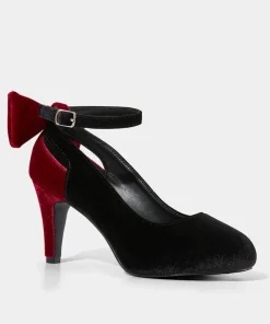 Joe Browns Divine Diva Velvet Bow Shoes-Women Heels|Shoes