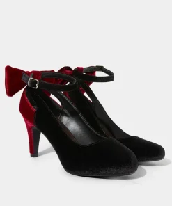 Joe Browns Divine Diva Velvet Bow Shoes-Women Heels|Shoes