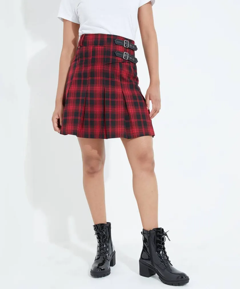 Joe Browns Dixie Check Pleated Skirt-Women Skirts