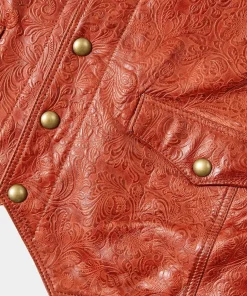 Joe Browns Embossed Leather Waistcoat- Waistcoats|Leather Jackets