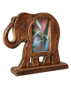 Joe Browns Enchanting Elephant Shaped Mango Wood Photo Frame- Home Accessories|Animal Décor