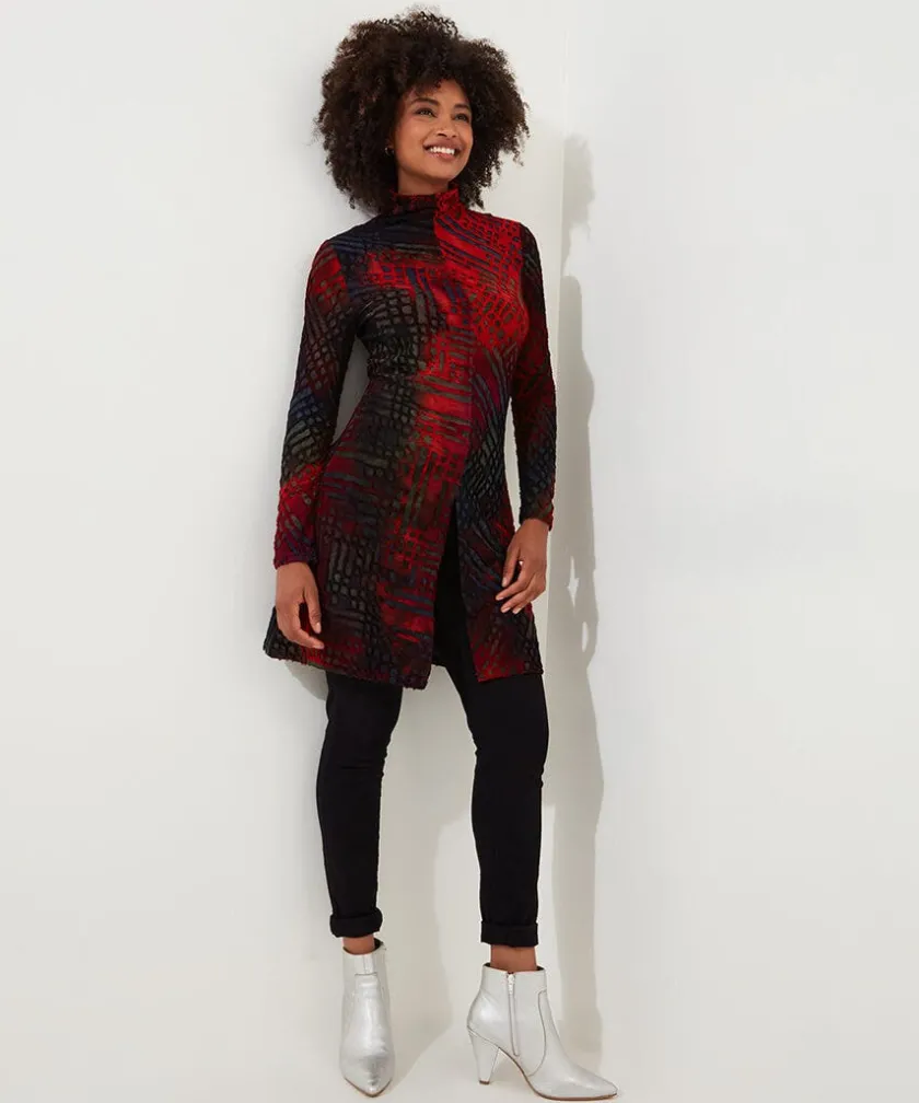 Joe Browns Evelyn Burn Out Jersey Tunic-Women Tops, Tunics & Blouses