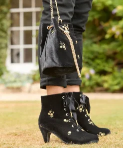 Joe Browns Evening Rose Velvet Boots-Women Matching Shoes & Bags|Ankle Boots