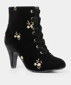 Joe Browns Evening Rose Velvet Boots-Women Matching Shoes & Bags|Ankle Boots