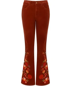 Joe Browns Extraordinary Embroidered Cord Trousers-Women Jeans & Trousers