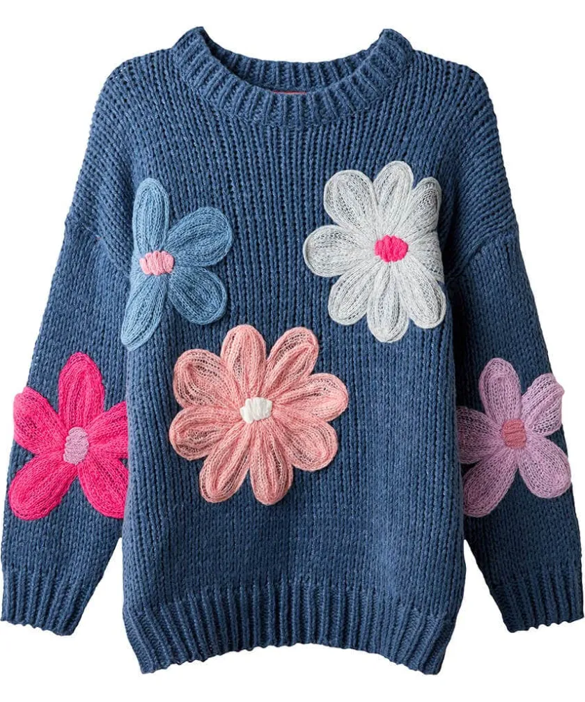 Joe Browns Fabulous Floral Applique Jumper-Women Gifts|Knitwear & Cardigans
