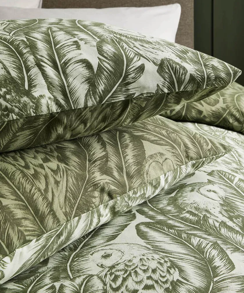 Joe Browns Feathered Owl Cotton Slub Reversible Duvet Set- Nature Décor|Bedding