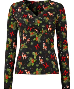 Joe Browns Feeling Festive Jersey Wrap Top-Women Women's Clothing|Novelty Gifts