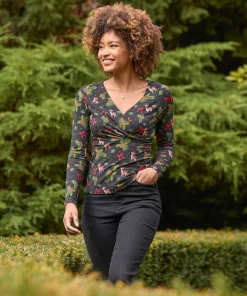 Joe Browns Feeling Festive Jersey Wrap Top-Women Women's Clothing|Novelty Gifts