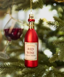 Joe Browns Feeling Merry Wine Bottle And Glass Christmas Ornaments- Christmas Homeware|Novelty Gifts