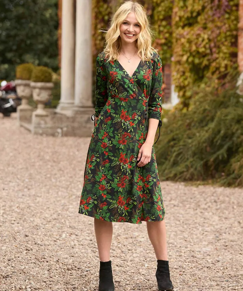 Joe Browns Festive Flora Jersey Dress-Women Novelty Gifts|Women's Clothing