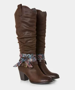 Joe Browns Free Spirit Bandana Boots-Women Heels|Boots