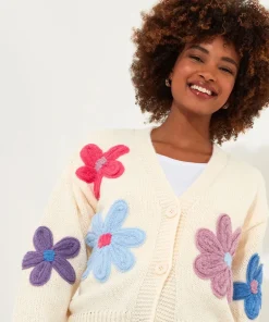 Joe Browns Freya Floral Applique Cardigan-Women Gifts|Knitwear & Cardigans