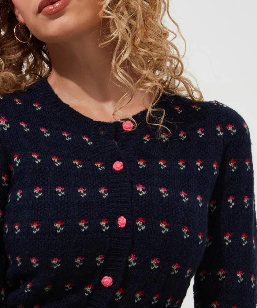 Joe Browns Freya Floral Cardigan-Women Knitwear & Cardigans