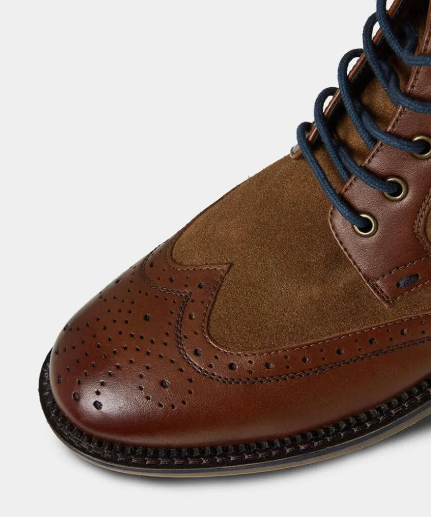 Joe Browns Gents Club Mixed Leather Boots- Tailoring|Shoes, Boots & Trainers