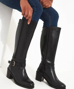 Joe Browns Gigi Premium Leather Rider Boots-Women Heels|Boots
