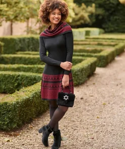 Joe Browns Glamorous Glitter Knit Dress With Snood-Women Knitwear & Cardigans