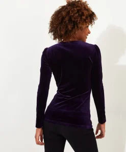 Joe Browns Glamorous Velour Wrap Top-Women Tops, Tunics & Blouses