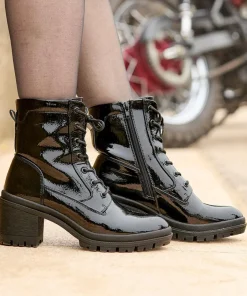 Joe Browns Go Getter Patent Boots-Women Matching Shoes & Bags|Ankle Boots