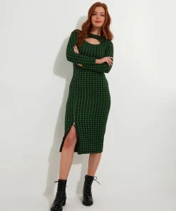 Joe Browns Greta Zip Through Stretch Jacquard Dress-Women Petite Collection|Dresses