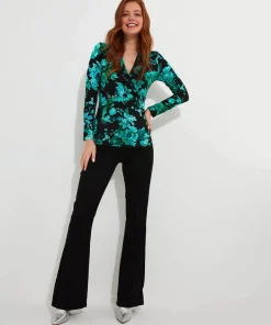 Joe Browns Hallie Jersey Print Wrap Top-Women Tops, Tunics & Blouses