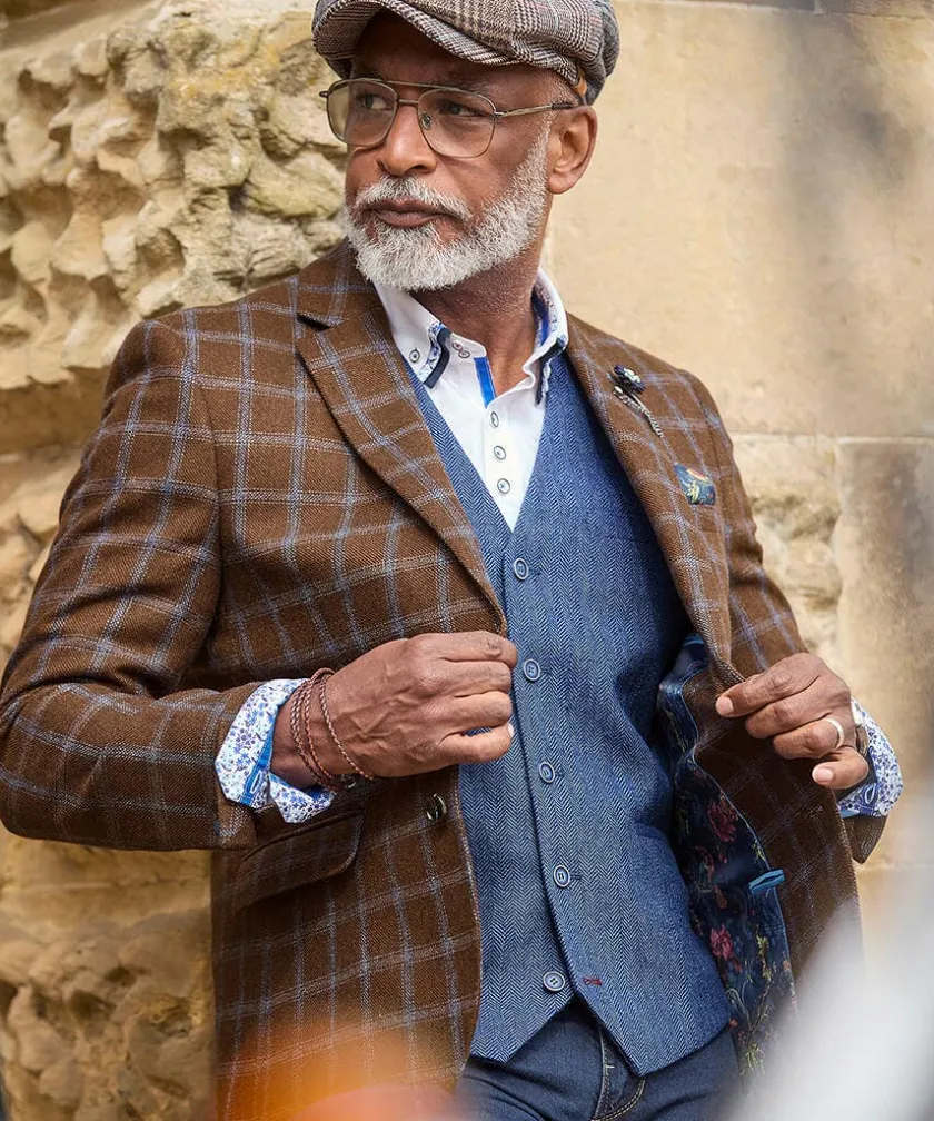 Joe Browns Handsome Herringbone Waistcoat- Waistcoats|Tailoring
