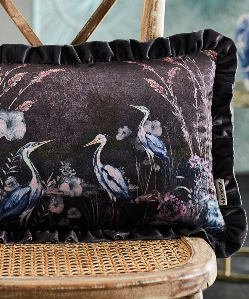 Joe Browns Harmonious Herons Reversible Cushion- Floral Décor|Animal Décor