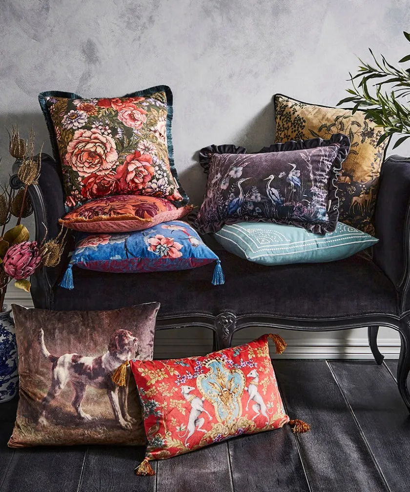 Joe Browns Harmonious Herons Reversible Cushion- Floral Décor|Animal Décor